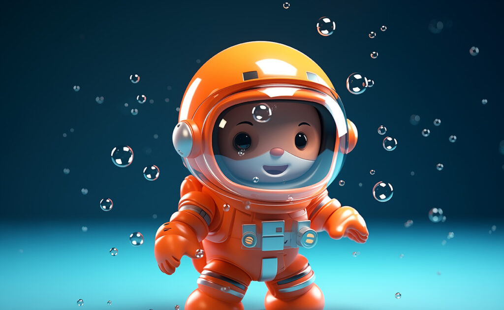 Astronaut Diving Digital Art 1024x630